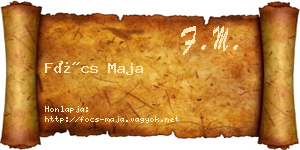 Föcs Maja névjegykártya
